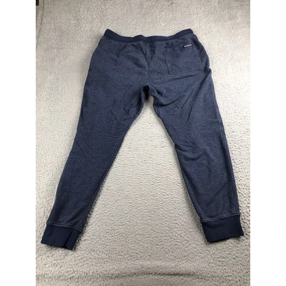 Patagonia Mahnya Fleece Pants Mens XL Blue Organic Cotton Sweatpants‎ Jogger